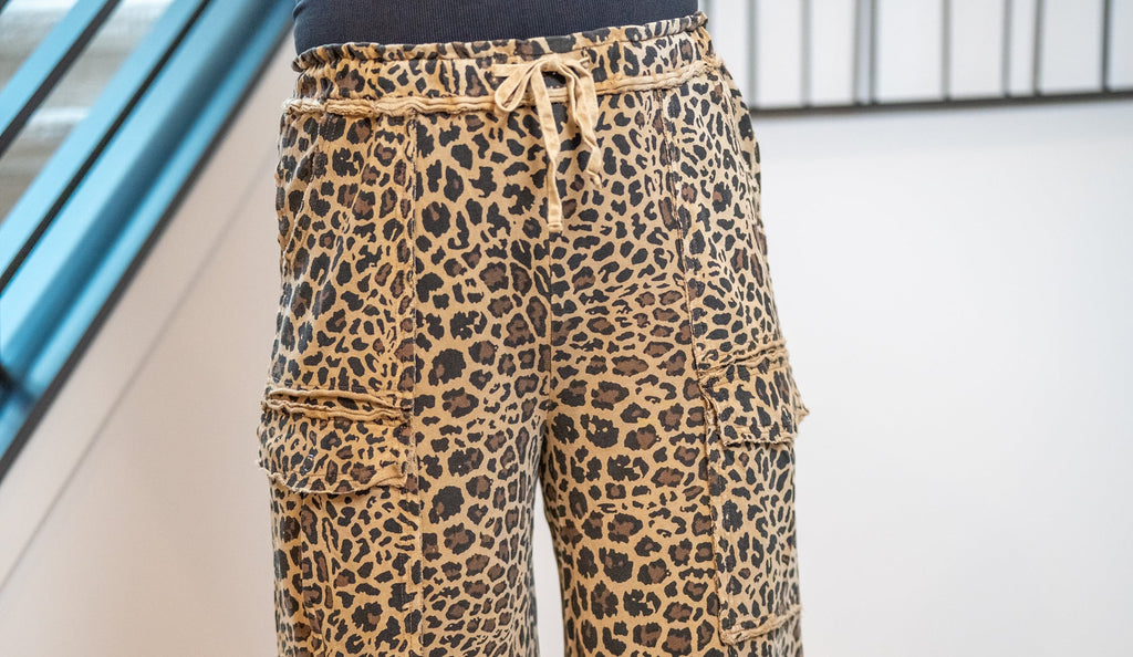 Easel Animal Print Cargo Pants