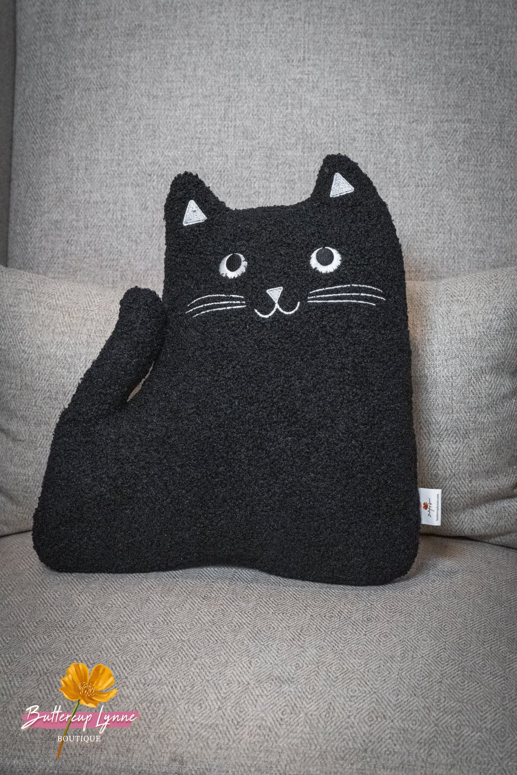 Midnight Mischief Cat Pillow