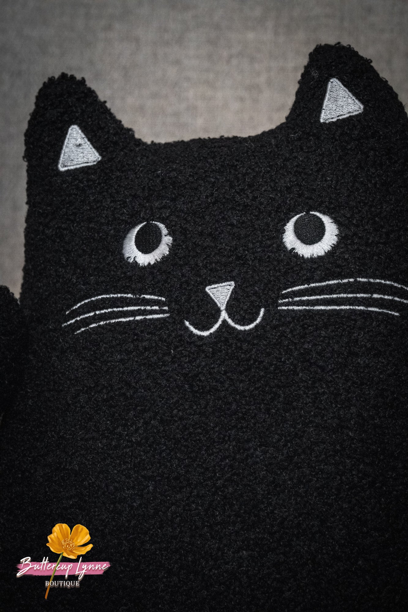 Midnight Mischief Cat Pillow