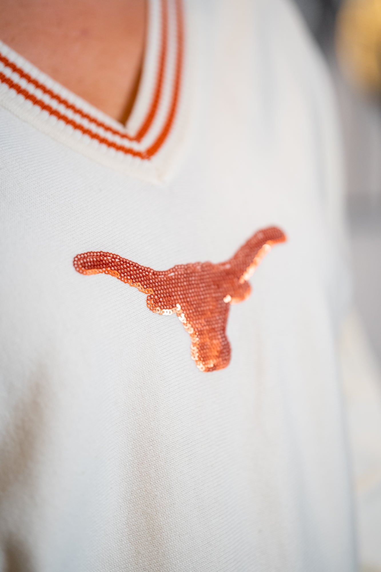 Queen of Sparkles - Texas V Neck Sweater