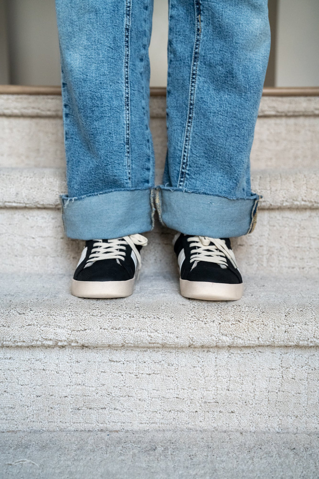 Corkys No Chaser Black Vegan Leather Sneaker with Faux Fur Lining