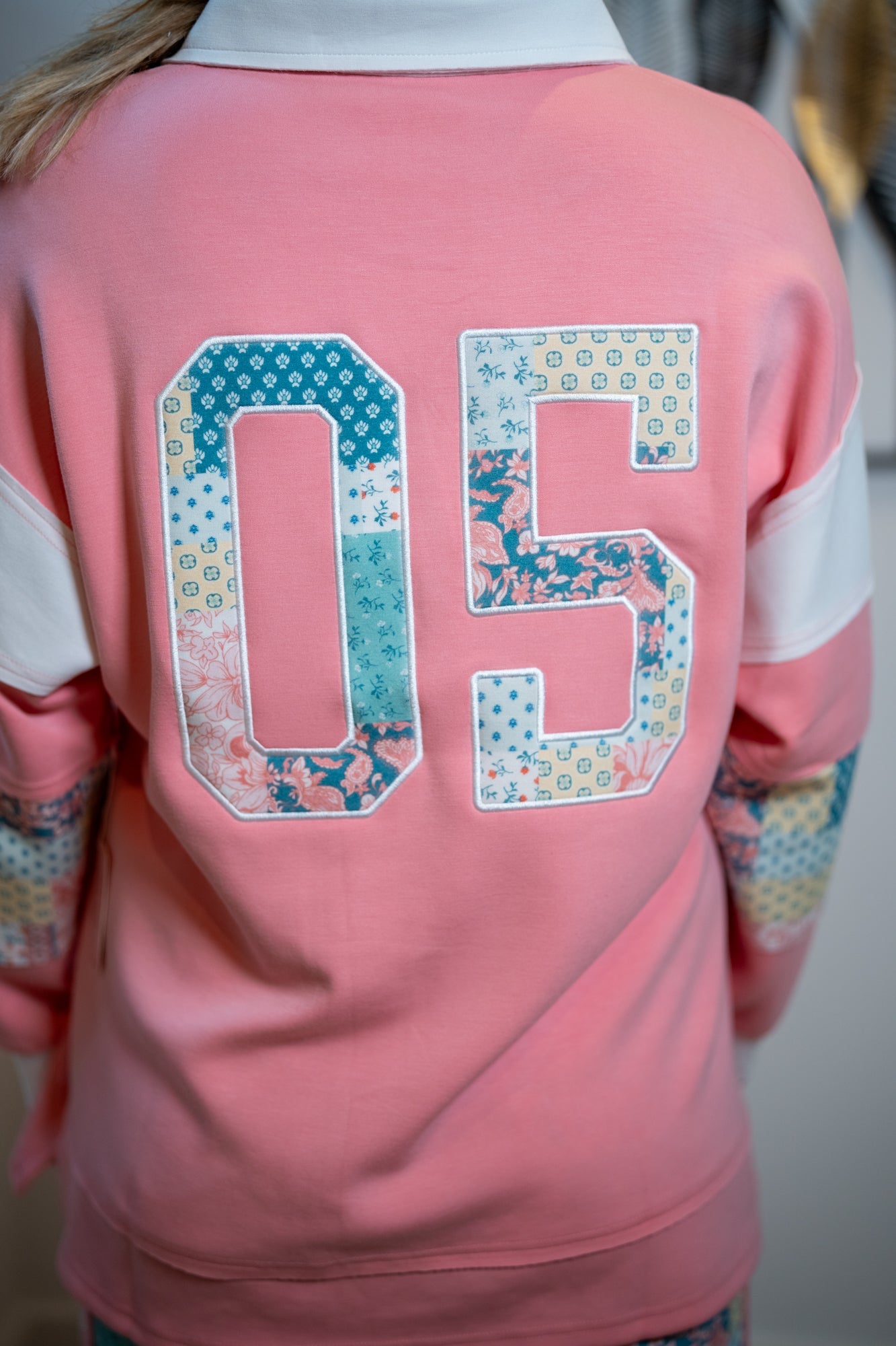 Patchwork Polo Pullover - Simply Southern