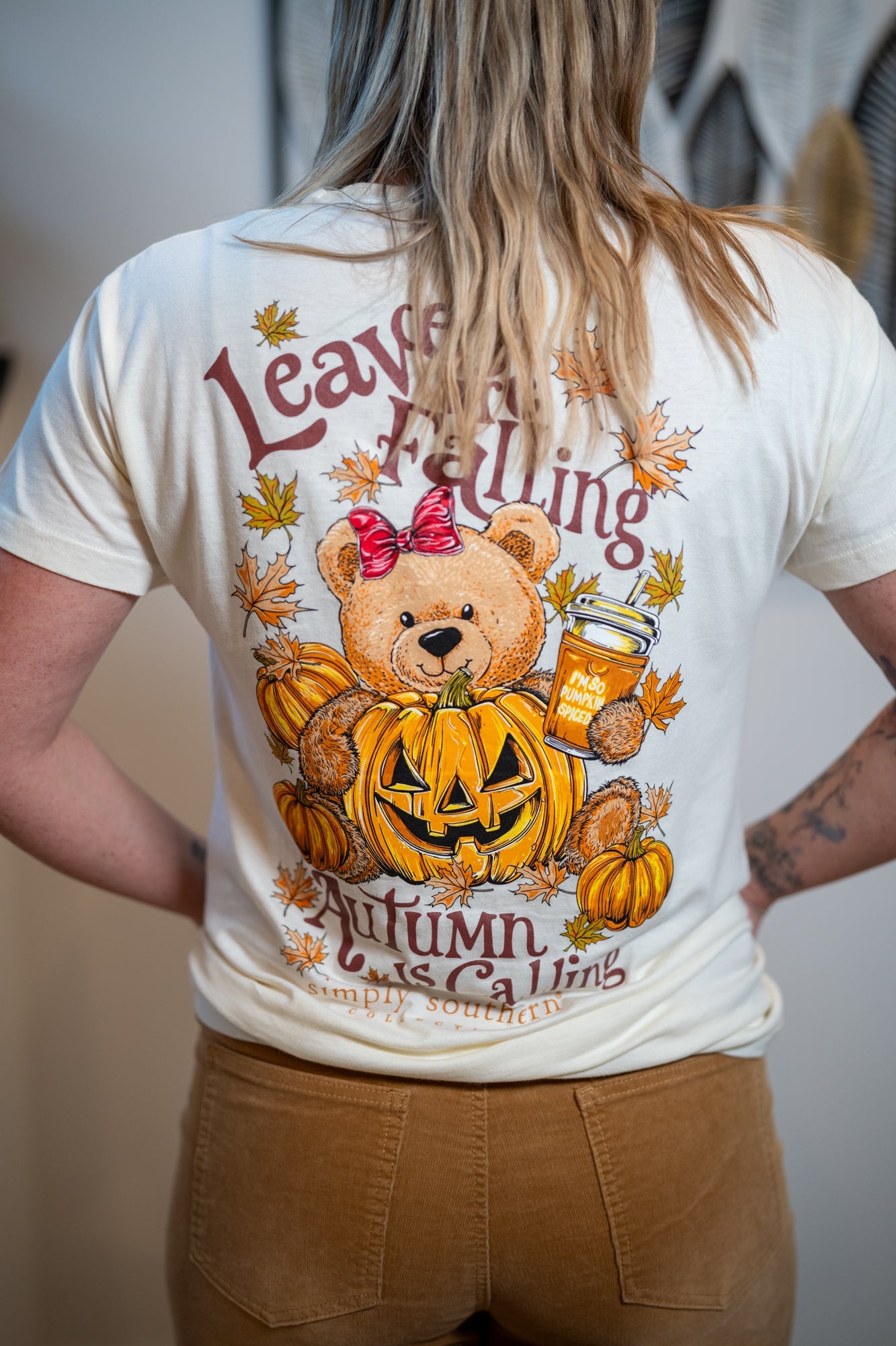 Leaves Are Falling, Autumn Is Calling Simply Southern Tee
