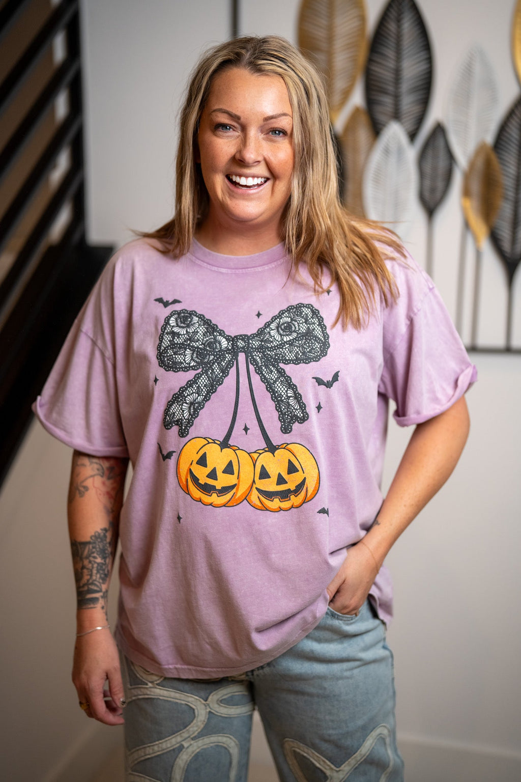 Zutter Cherry Pumpkin Bow Tee