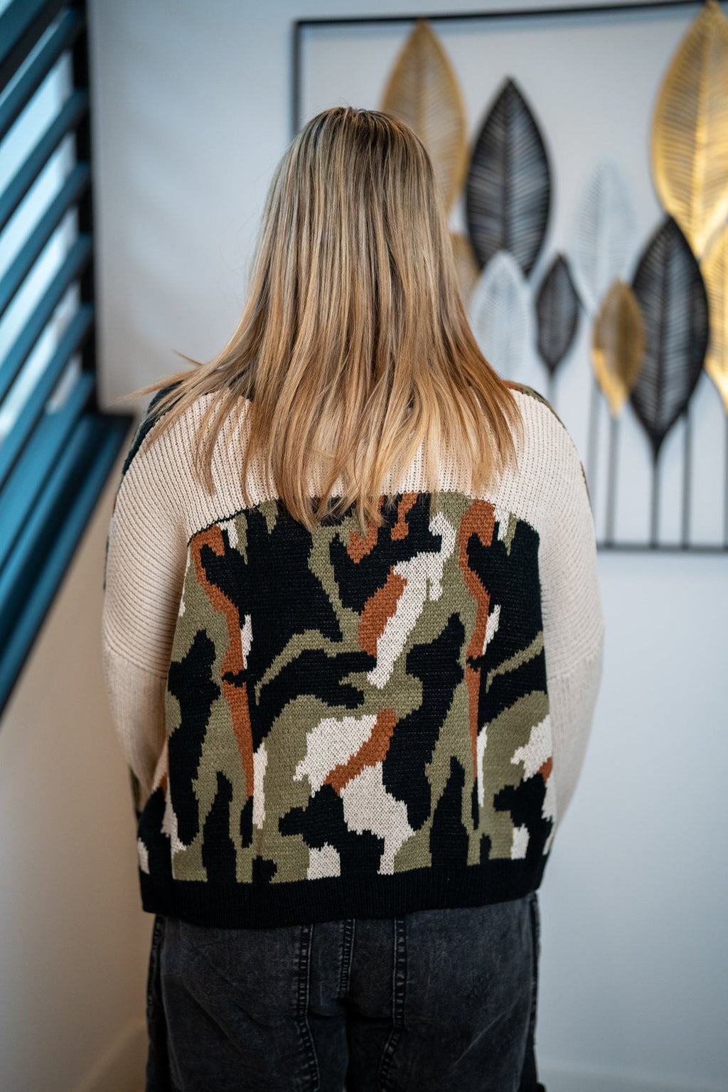Mello Camouflage Knit Sweater