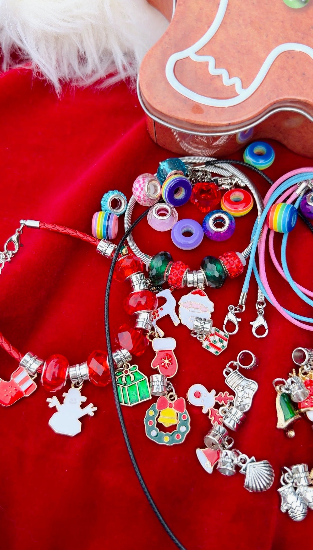 Buttercup Lynne Gingerbread Man Bracelet Making Kit – Holiday & Year-Round Charm Set