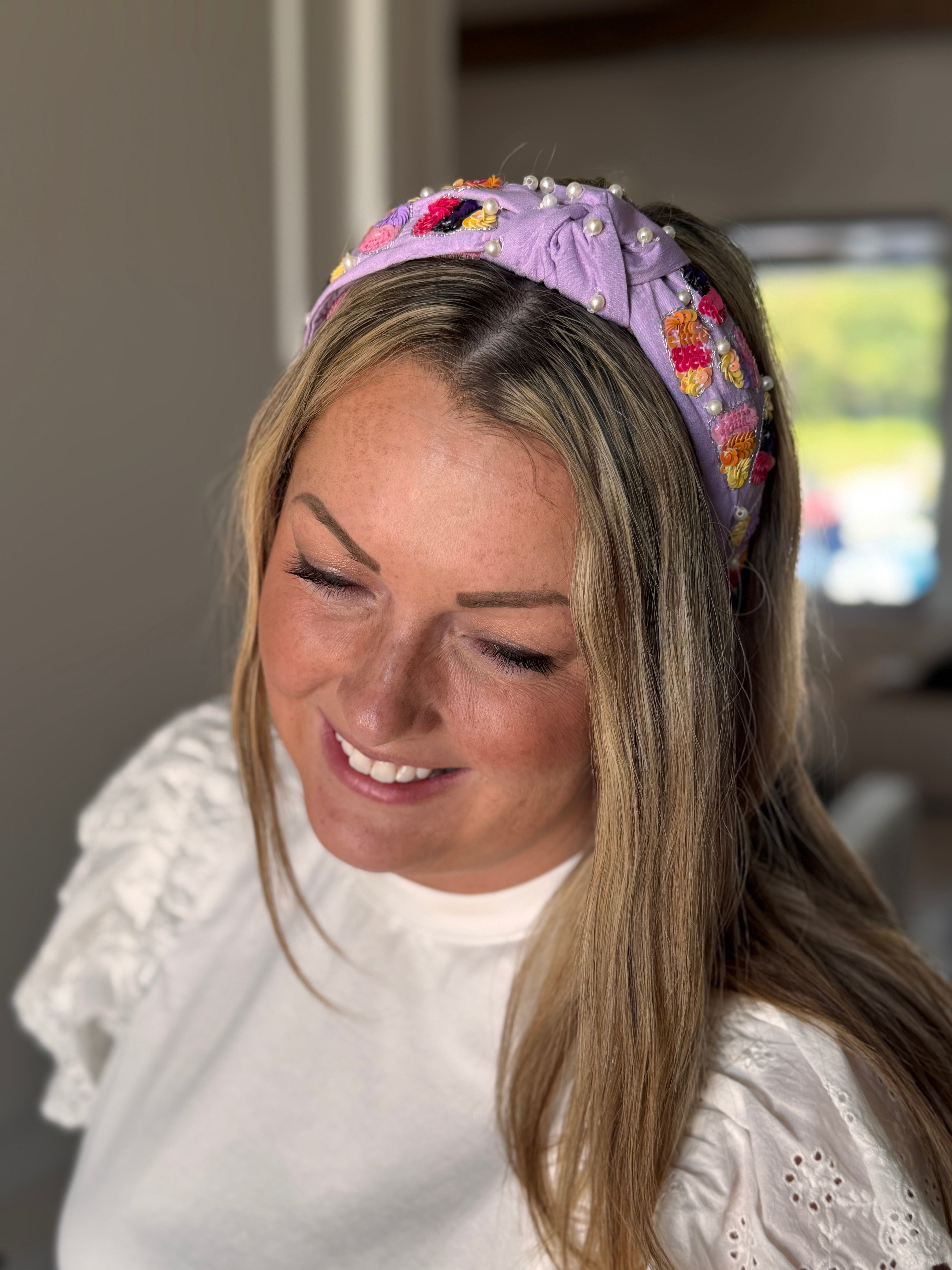 Colorful Candy Corn Beaded Headband