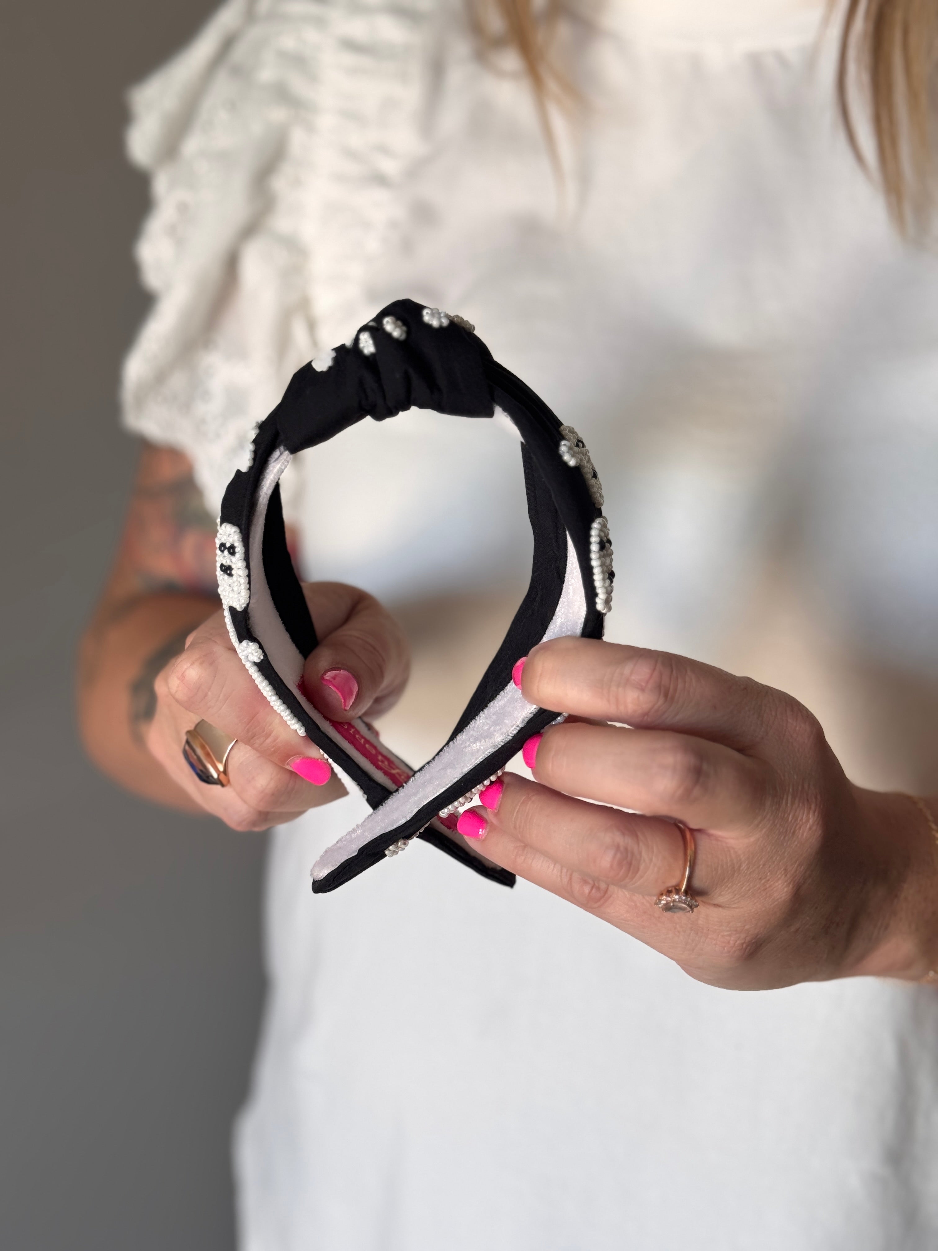 Ghosty Beaded Headband