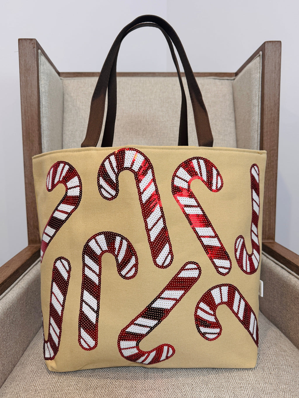 Candy Cane Sparkle Tote