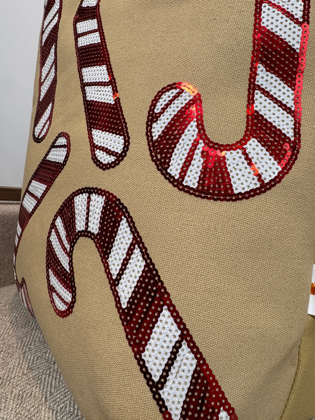 Candy Cane Sparkle Tote