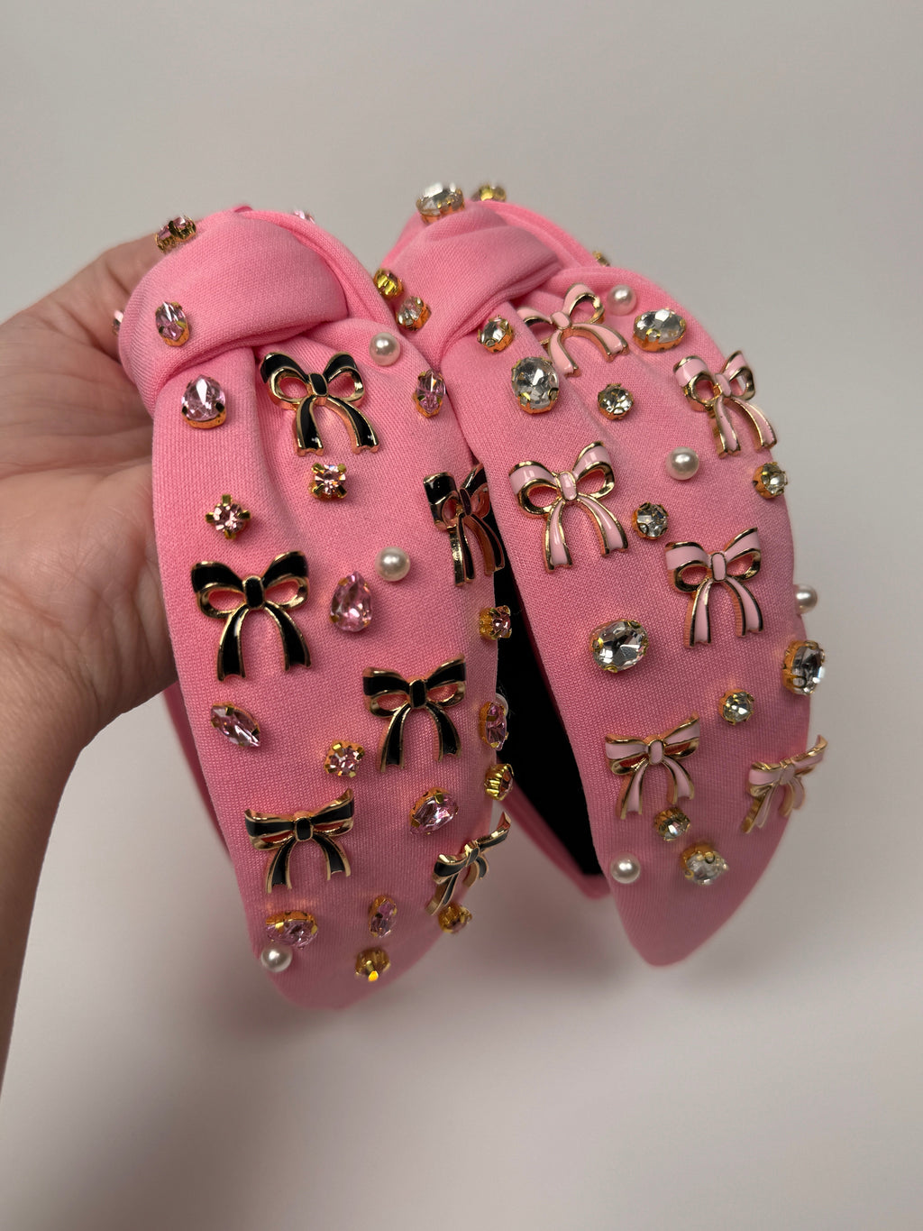 Coquette Crystal Pearl Bow Headband