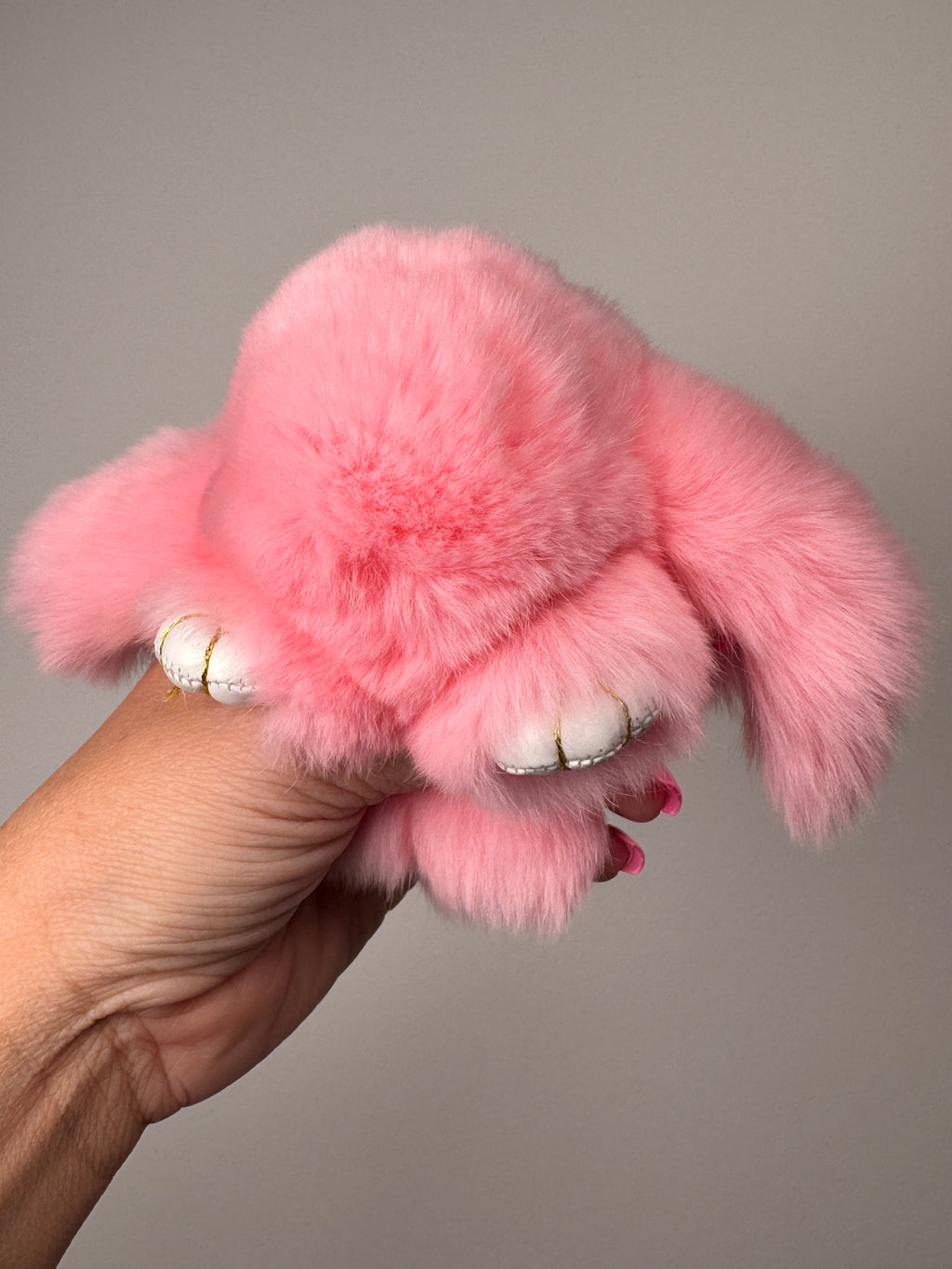 Fuzzy Wuzzy Bunny Keychain