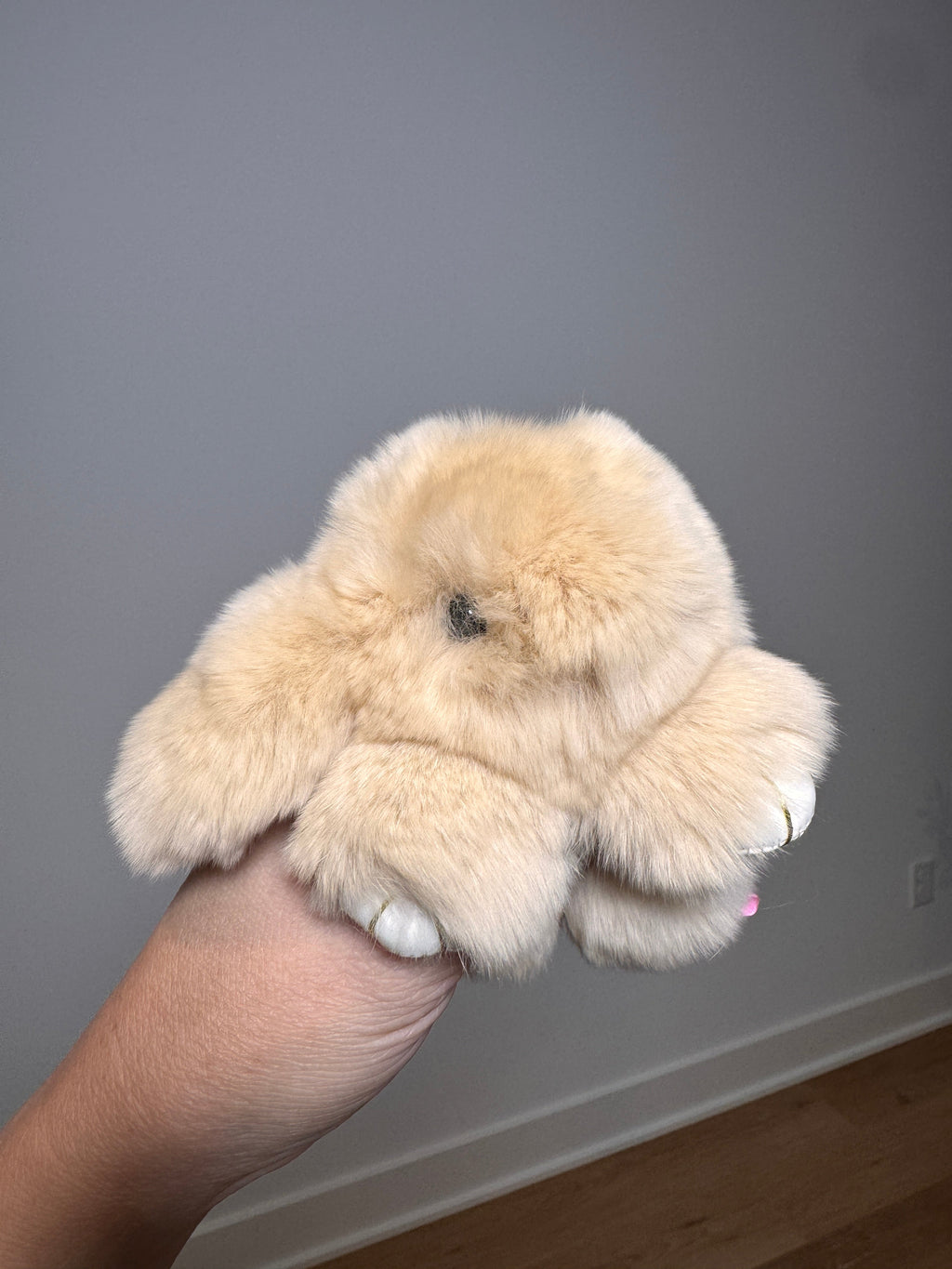 Fuzzy Wuzzy Bunny Keychain