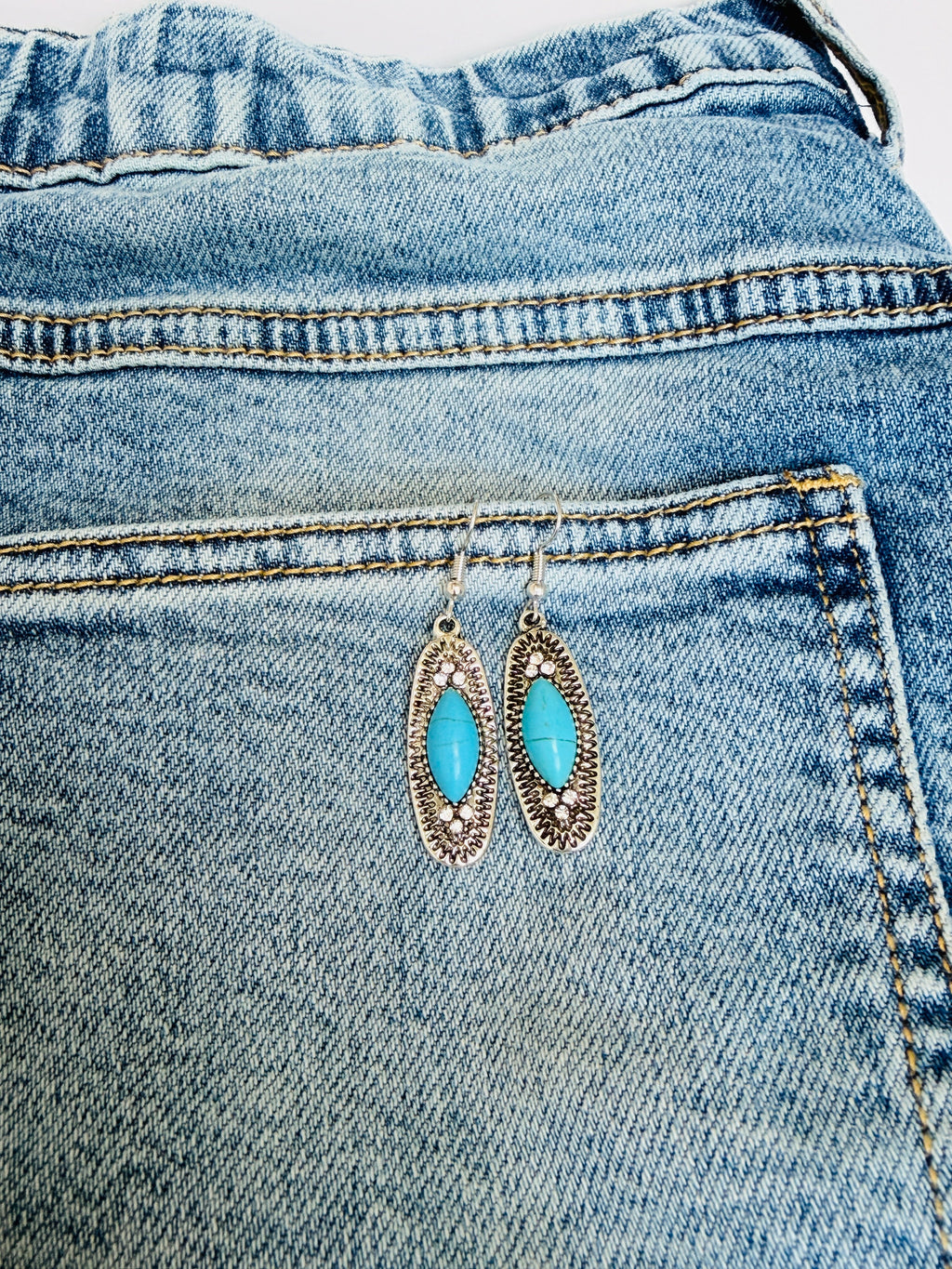 Western Sky Oval Stone Earrings