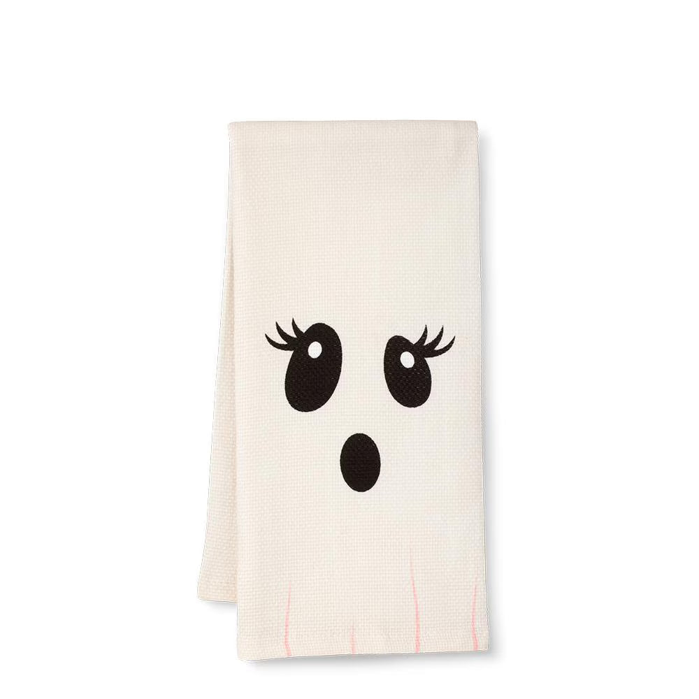 Swig Boo Crew Ghost Tea Towel – Pale Pink Cotton Kitchen Towel