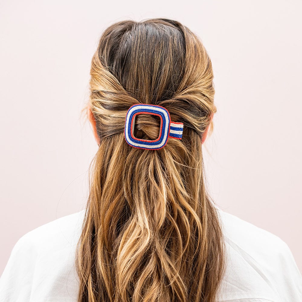 Charlotte Stripe Flat Hair Clip