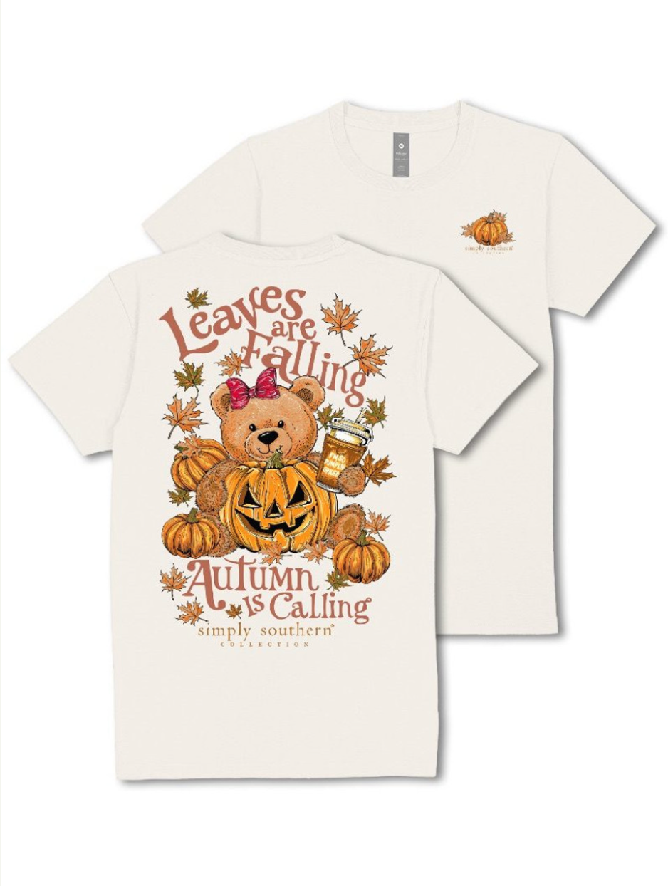 Leaves Are Falling, Autumn Is Calling Simply Southern Tee