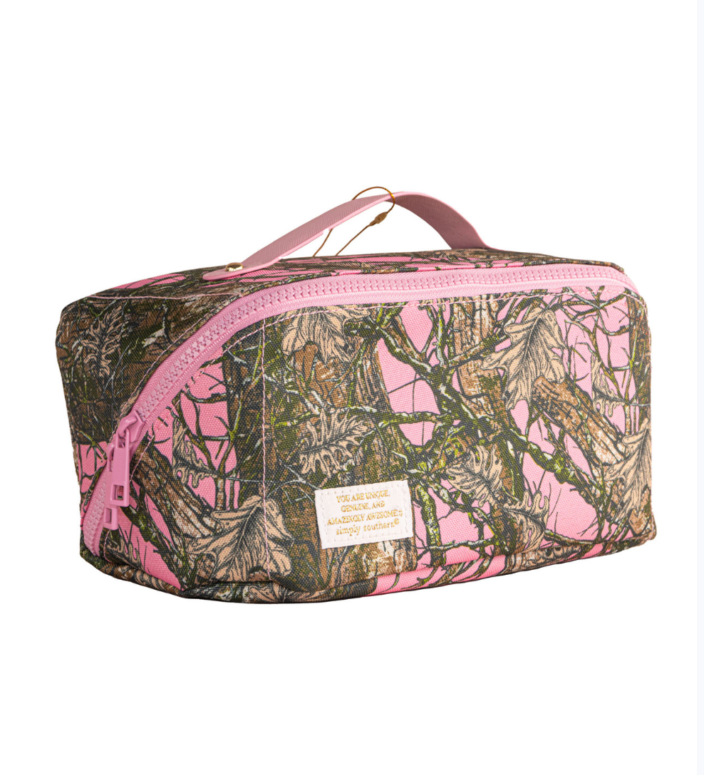 Simply Southern Pink Camouflage Cosmo Travel Bag