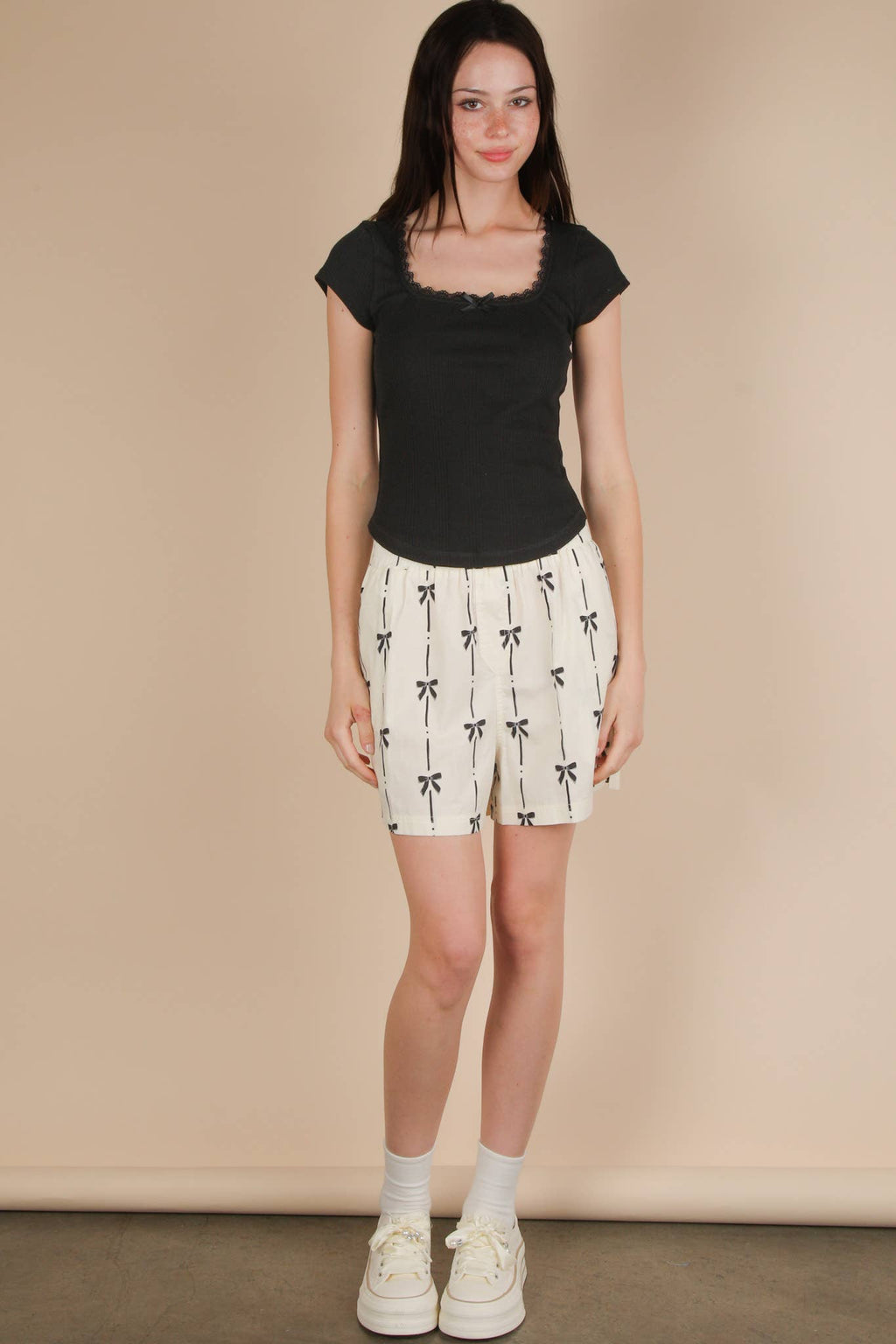 NP70904 Leopard & Bow Printed Boxer Shorts