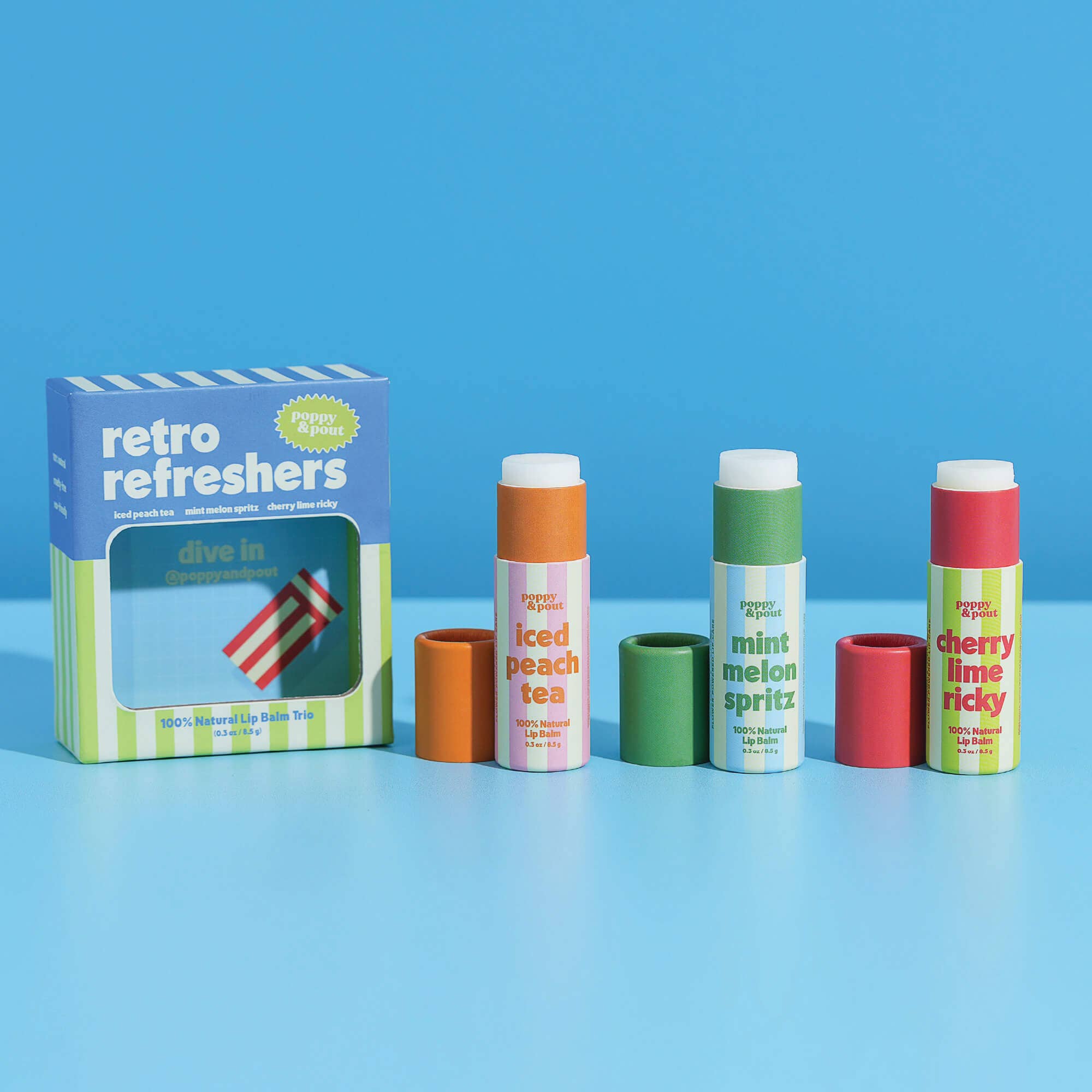Poppy & Pout - Retro Refreshers, Lip Balm Trio