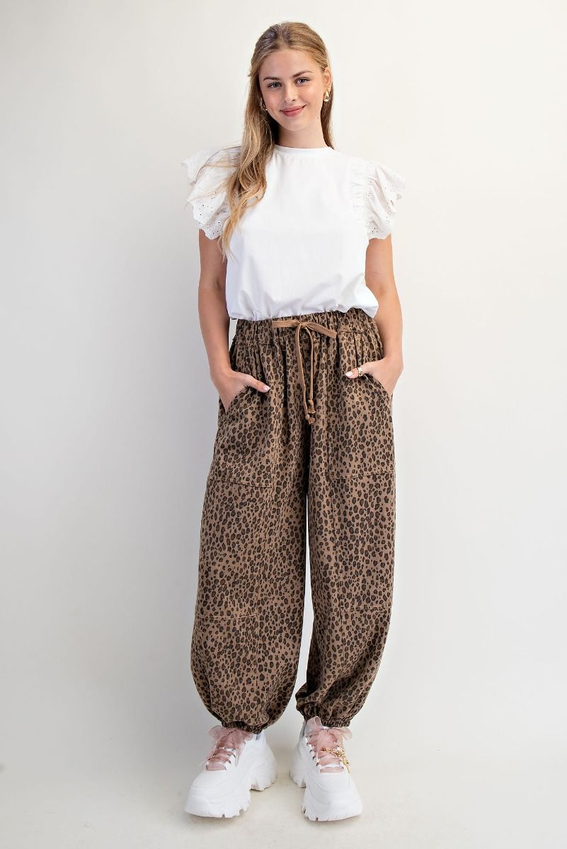 Easel Animal Print Joggers