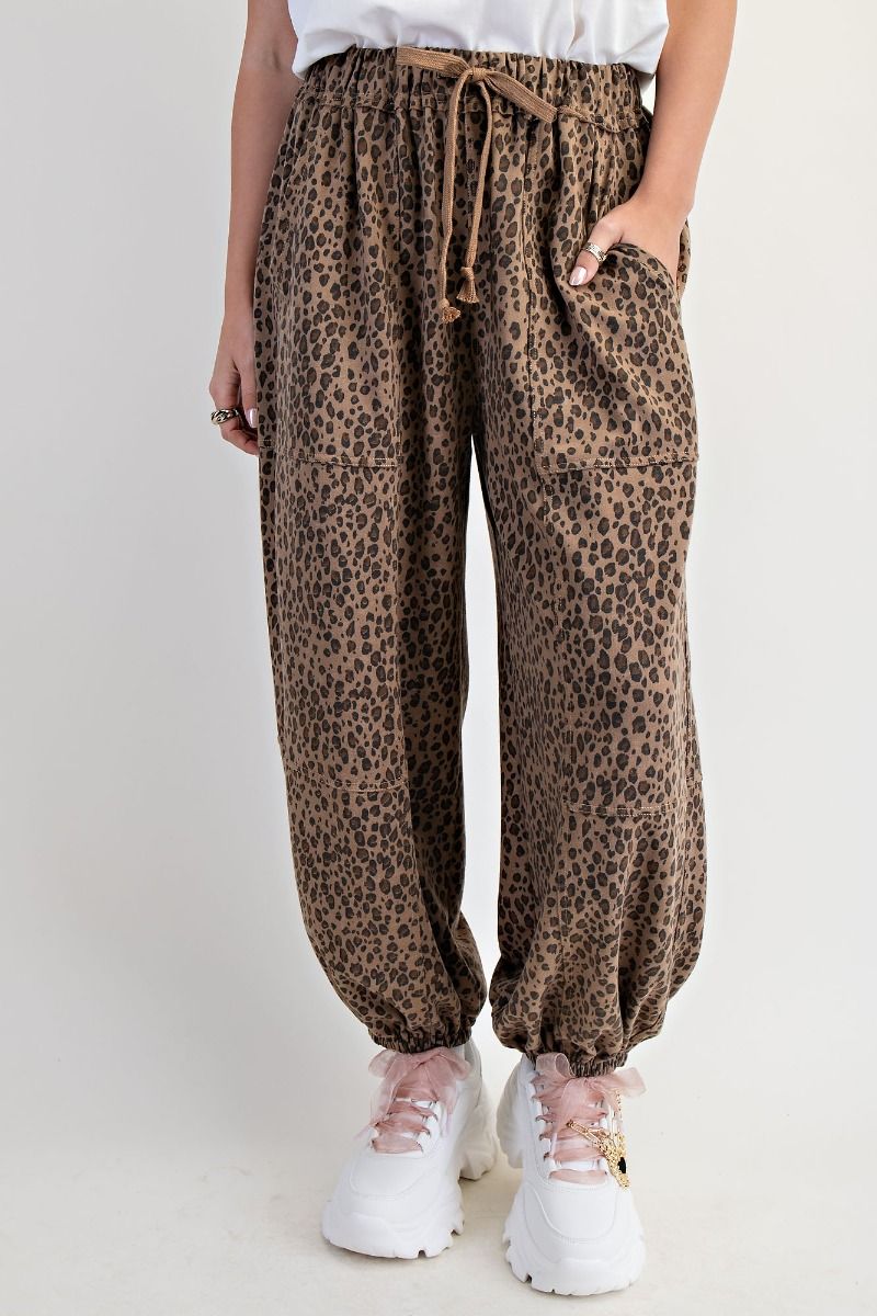 Easel Animal Print Joggers