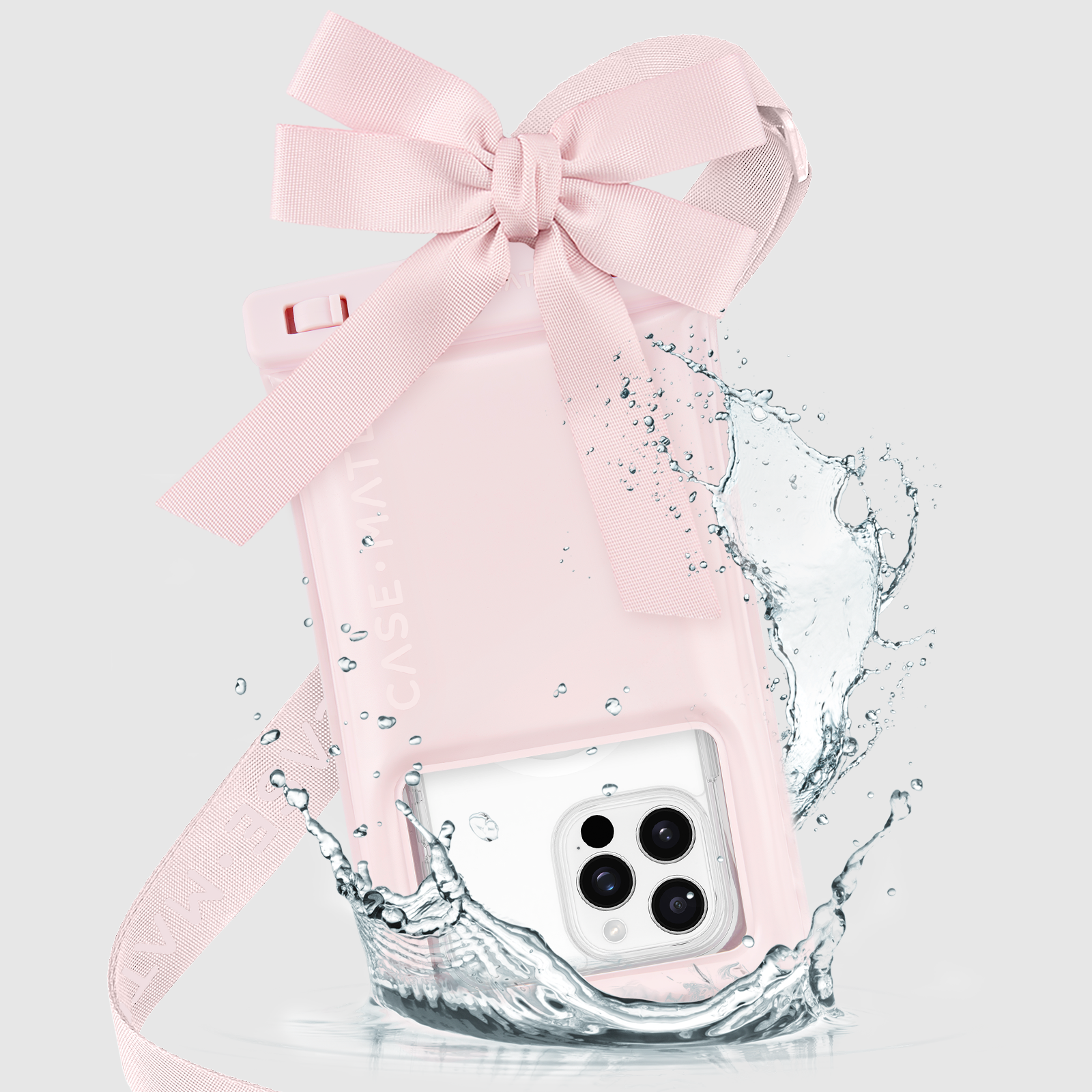 Ballet Pink Bow Waterproof Floating Pouch