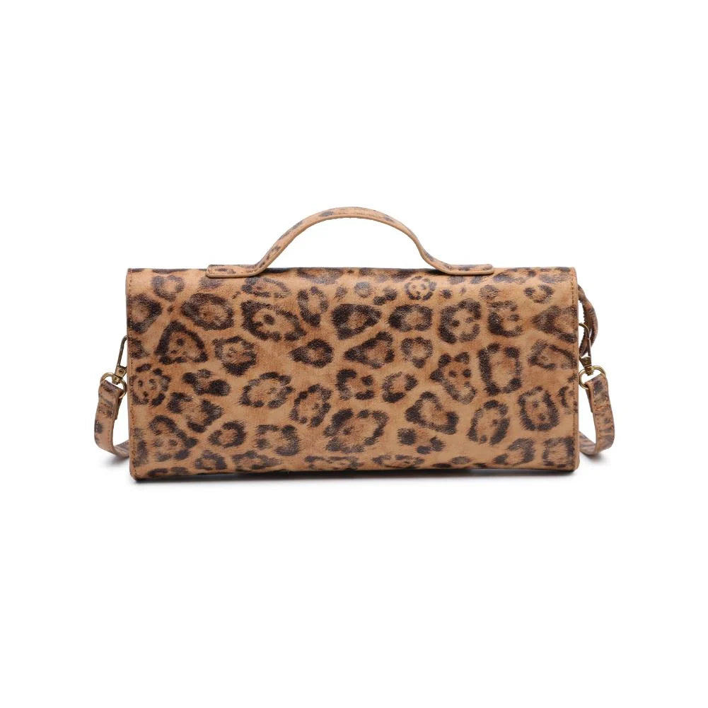 Leopard East West Clutch Crossbody