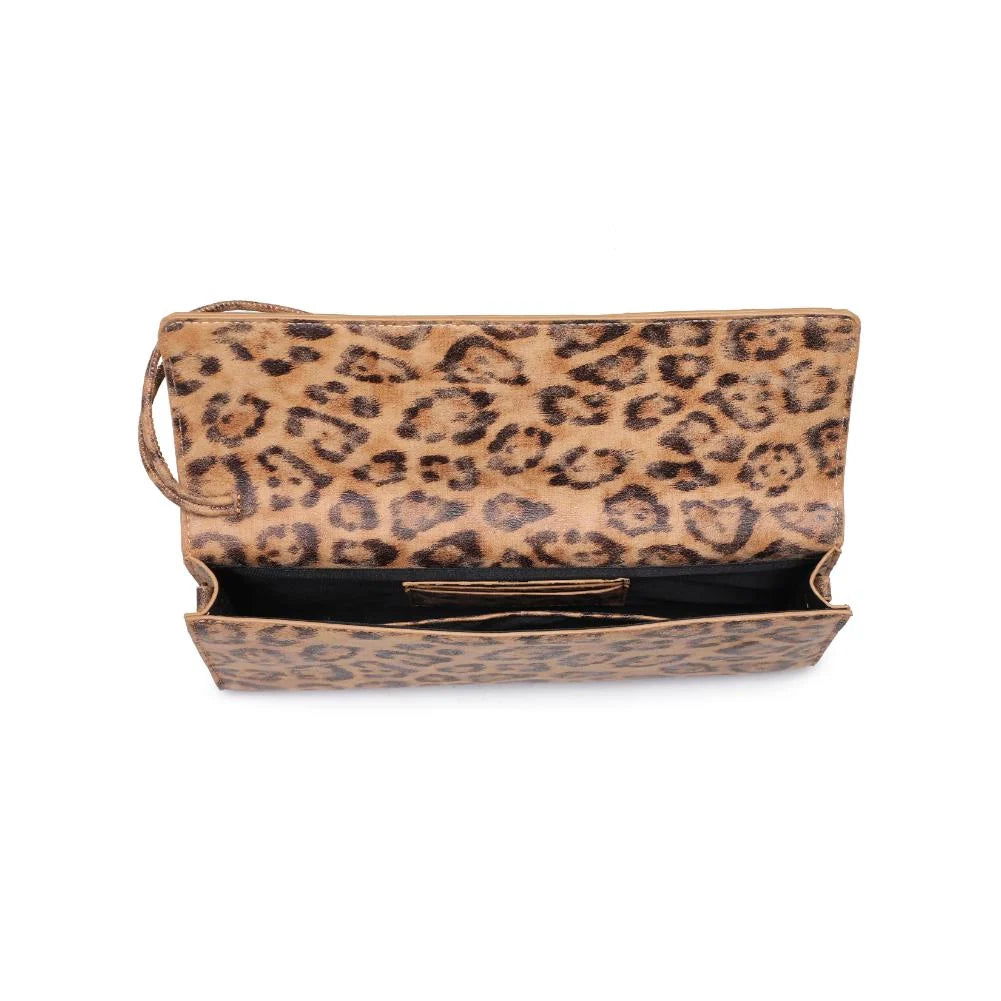 Leopard East West Clutch Crossbody