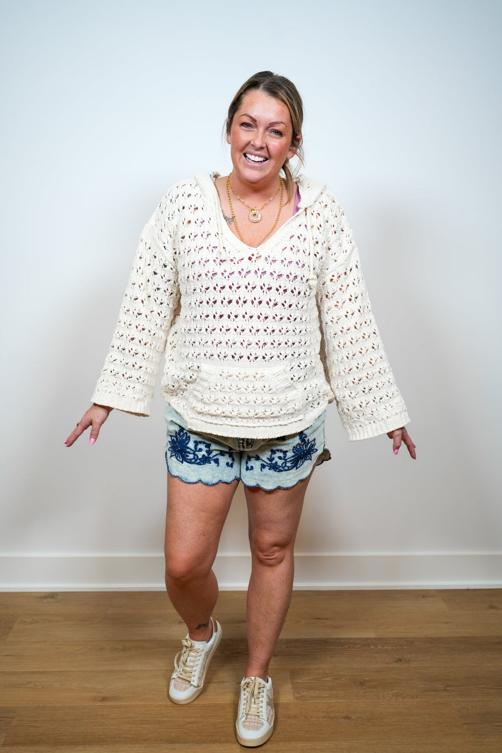 Gently Sway Hooded Bolero Sweater