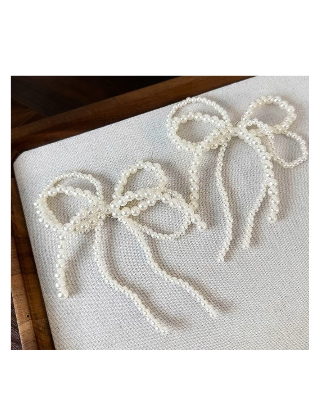 Pearl Bow Shoe Charm Set