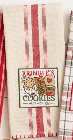 Holly Jolly Cookie Co Embellished Dishtowel